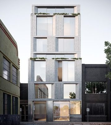Glass and brick building