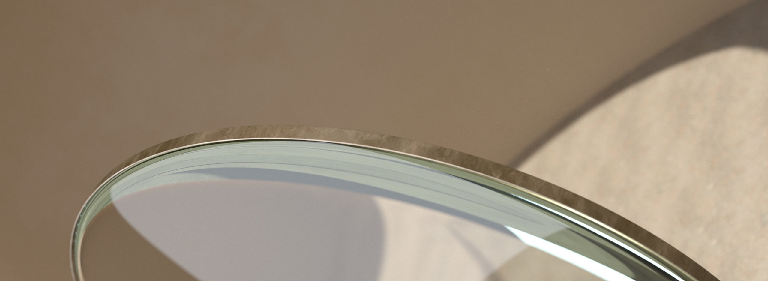 Spinning glass closeup
